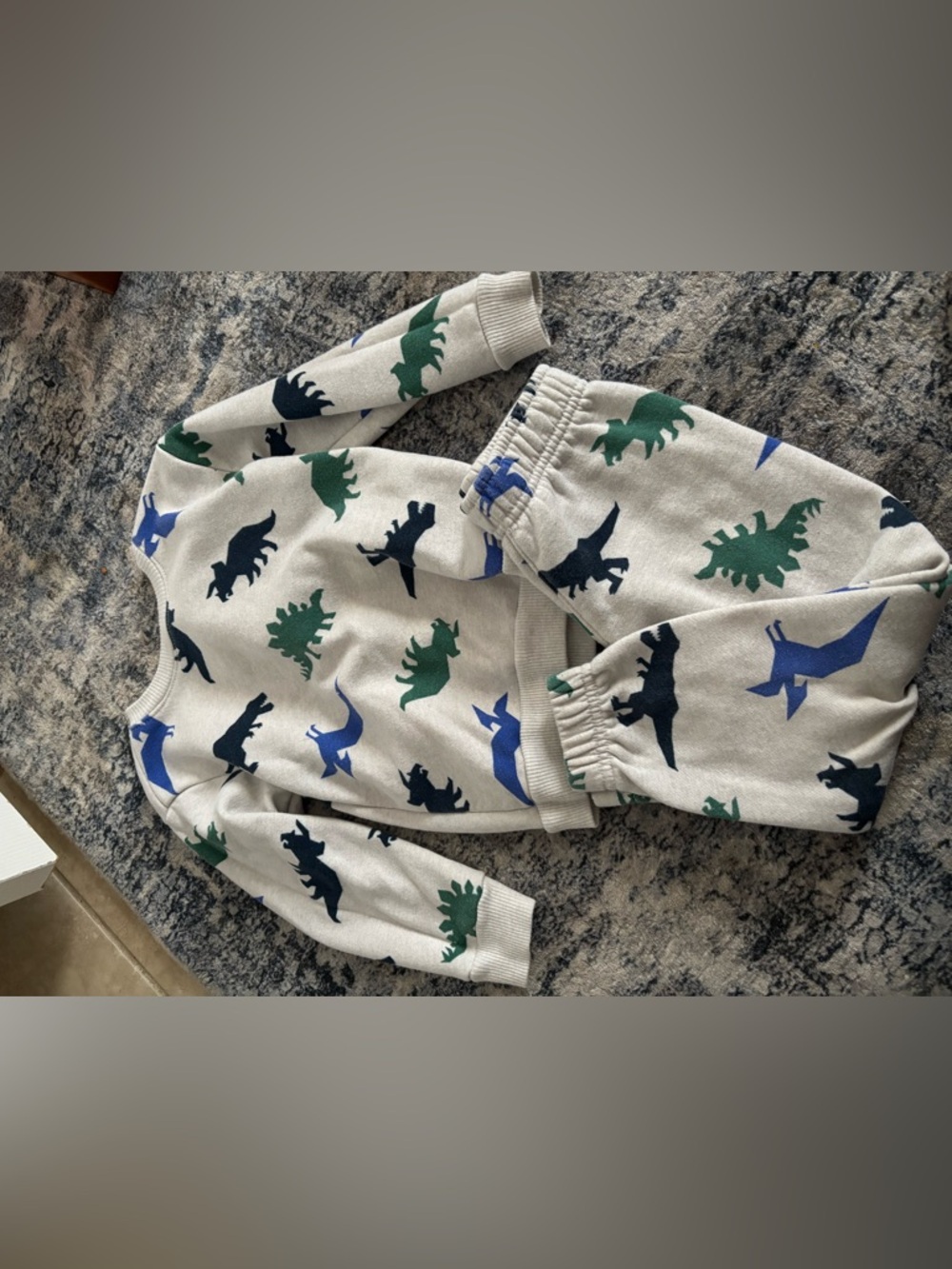 Garanimals Cream Set with Green & Navy Dino Prints